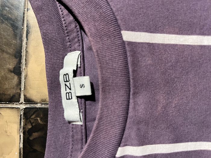 T-shirt rayé violet BZB homme S - photo numéro 4