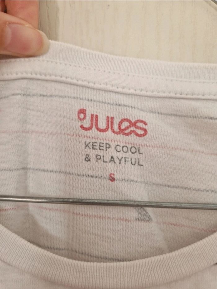 Tee-shirt blanc à motifs homme Jules taille S/36 - photo numéro 5