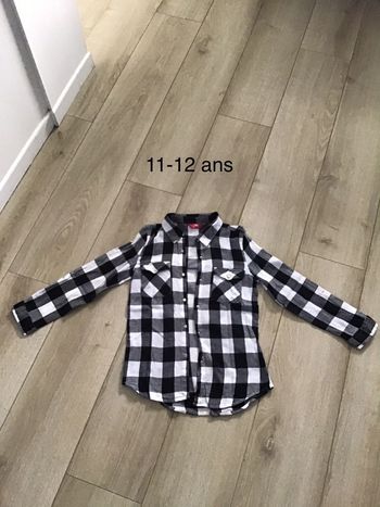 Chemise à carreaux 11-12 ans