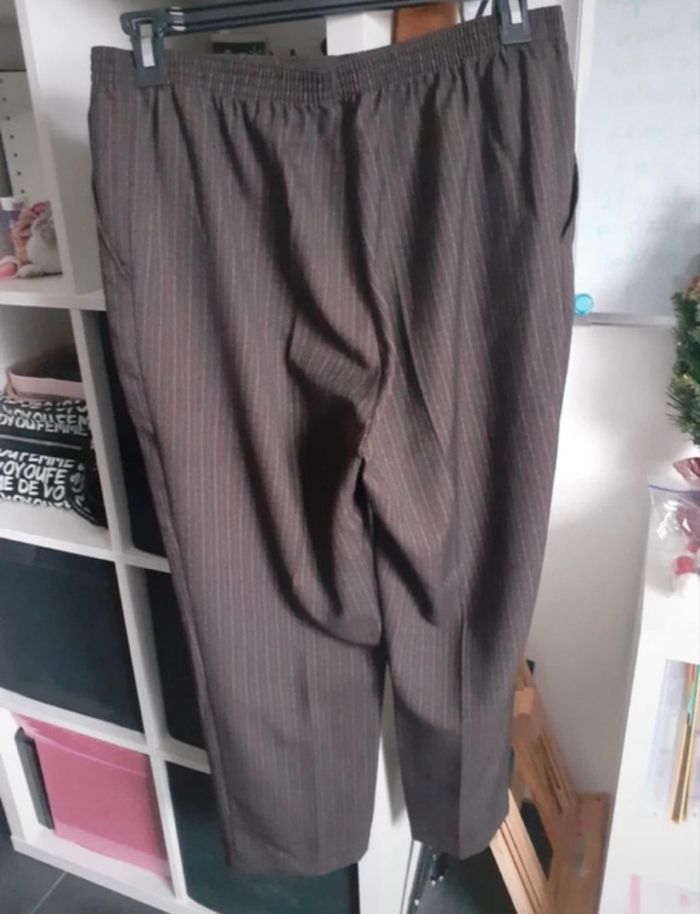 Pantalon marron à rayures - photo numéro 3