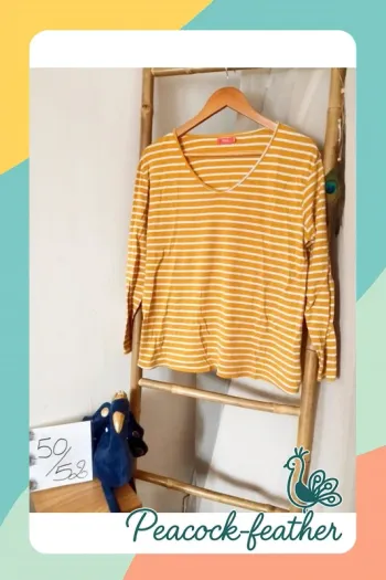 Haut jaune 50/52 rayé tissaia