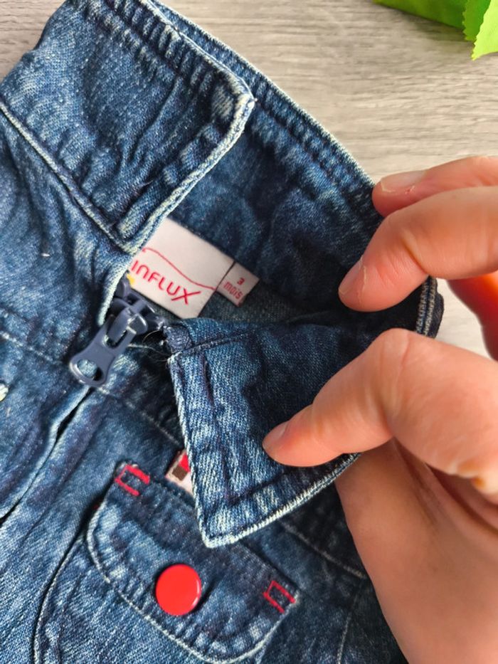 Robe bebe Fille en jean 3mois - photo numéro 5