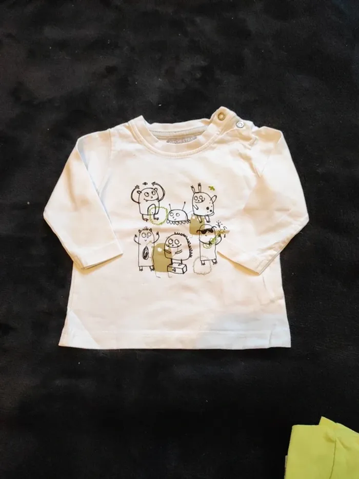 Lot 11 t-shirt manches longues 6 mois - photo numéro 3