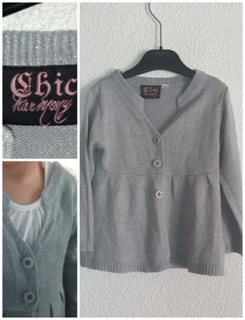2 ans Chic Harmony gilet gris paillettes toutes saisons /Excellent état