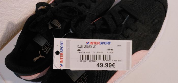 👟 Chaussures basket en toile fille Puma taille 36 noir et rose 🐾 - photo numéro 8