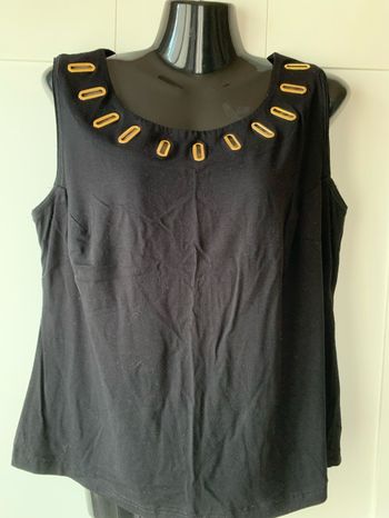 débardeur noir et doré taille 42