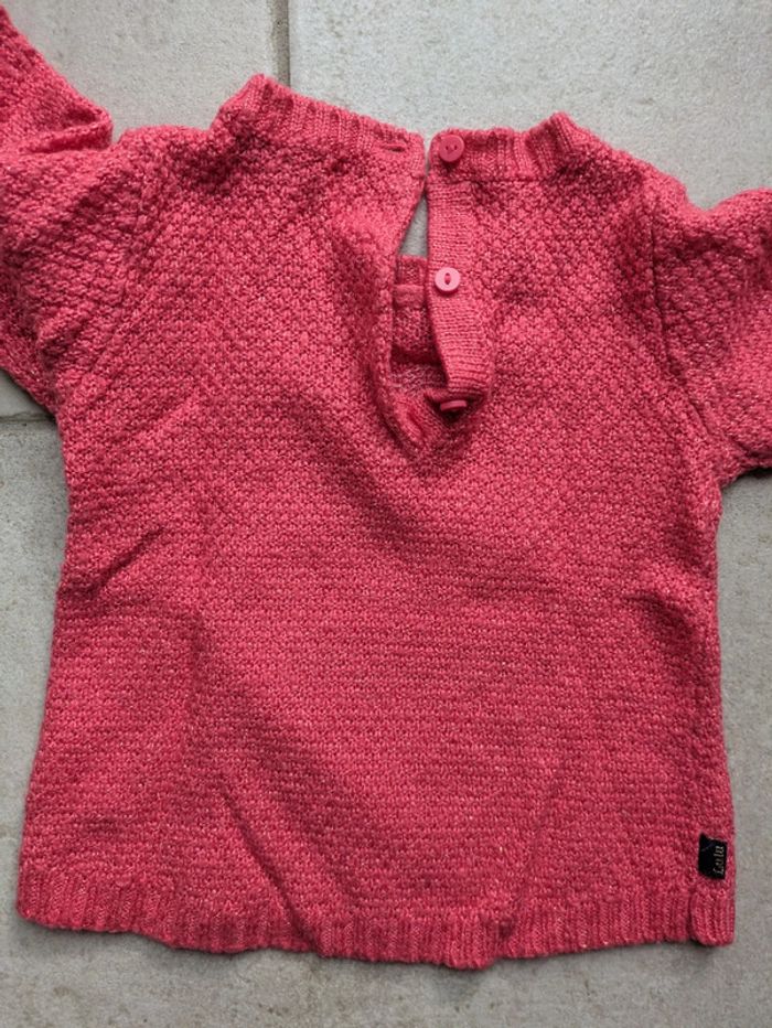 Pull rose fille sequins 18 mois - photo numéro 3