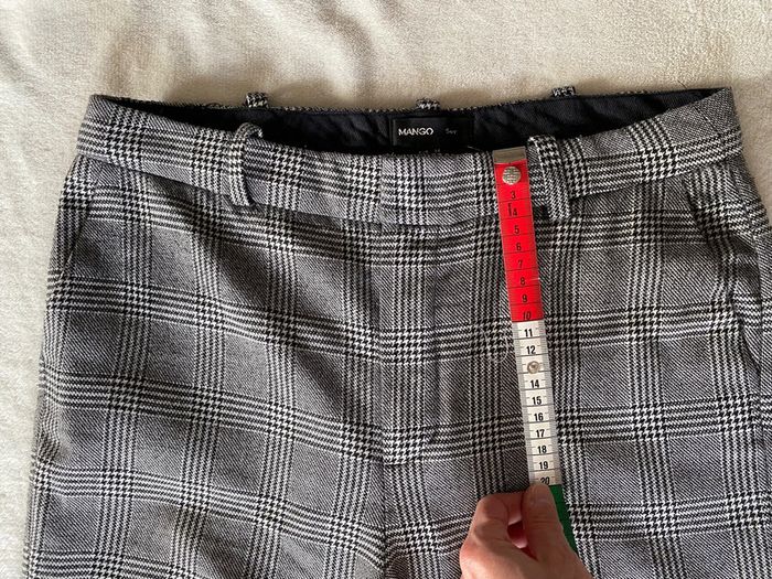 Pantalon Mango noir et blanc à carreaux taille 36 - photo numéro 13