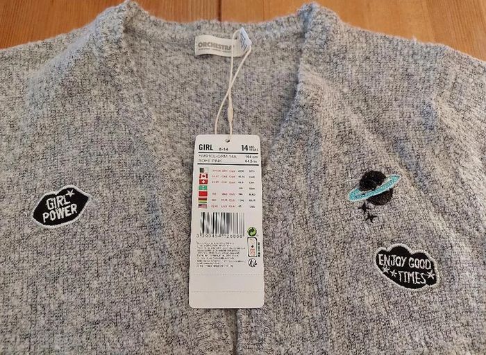 Gilet long / veste grise Orchestra 14 ans Neuve - photo numéro 2