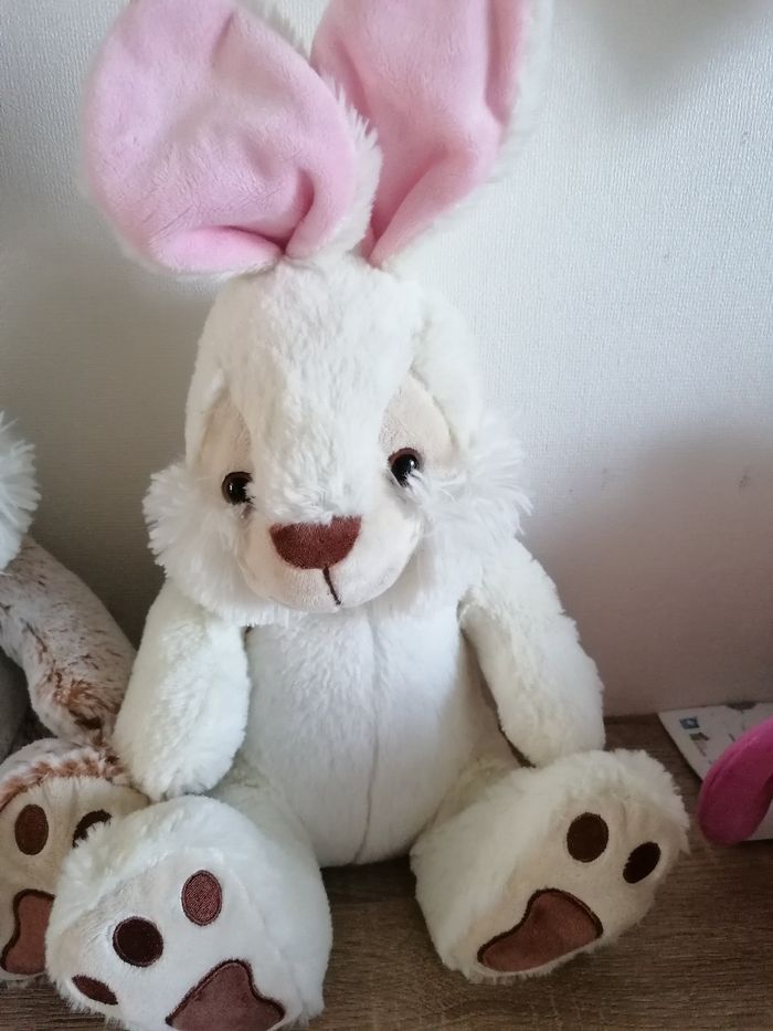 2 peluches lapin de 40cm nicotoy - photo numéro 2