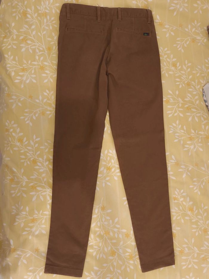 Pantalon Lacoste Slim Fit Femme Taille 36 Beige - photo numéro 2
