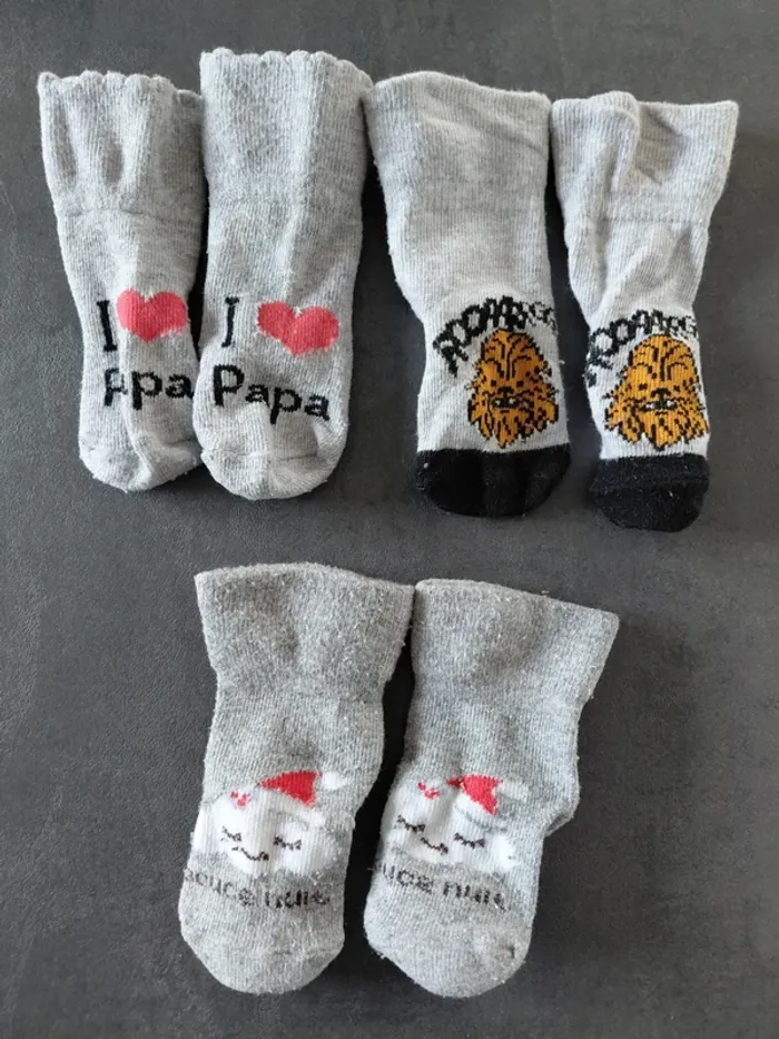 Lot de 3 paires de chaussettes 0-6 mois Kiabi