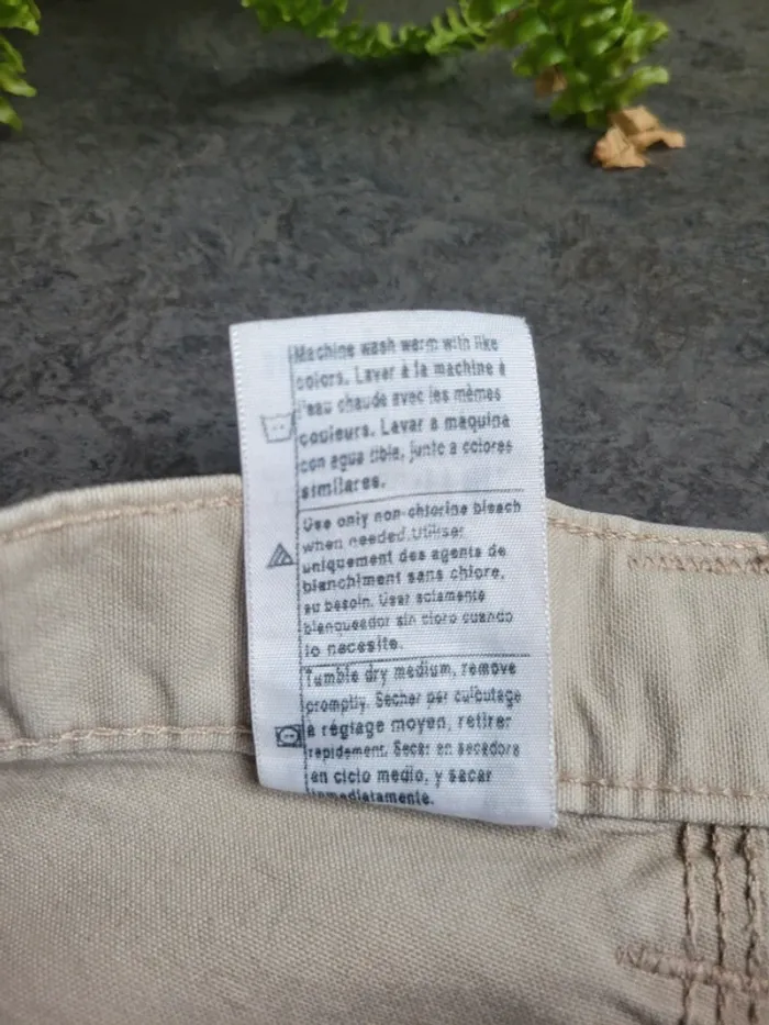 Jort, short en canva jean carhartt carpenter large ancien taille 30/S beige - photo numéro 5
