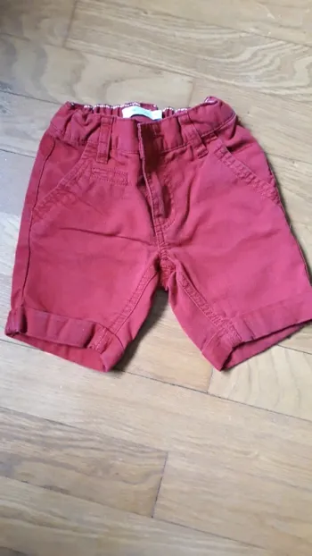 Short rouge garçon 4 ans