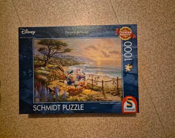 Puzzle disney schmidt 1000 pièces  " Donald et Daisy à la plage "