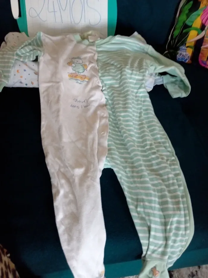Lot de 3 pyjamas grenouillères 24mois - photo numéro 5