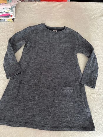 Robe manches longues grise 4 ans