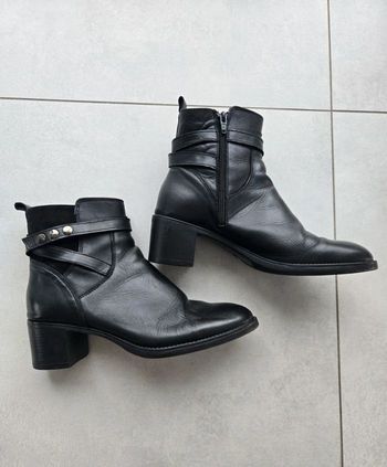 Bottines noir cuir femme taille 40