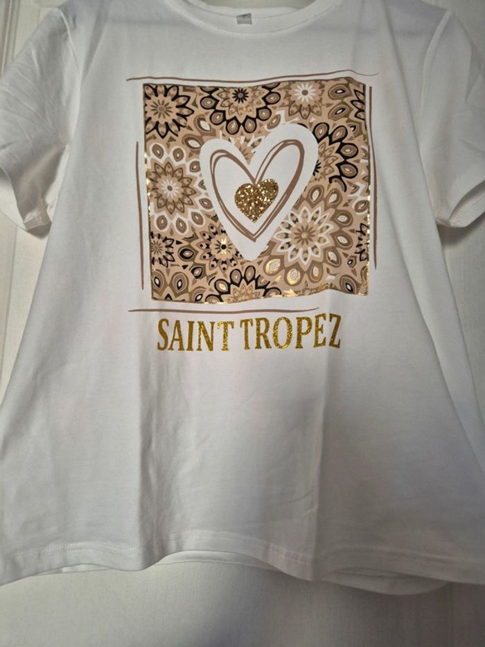 Tee-shirt neuf taille unique Saint Tropez - photo numéro 4