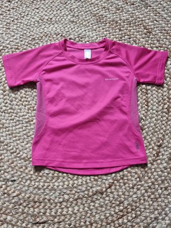 Tee shirt de sport quechua rose fuschia 4 ans