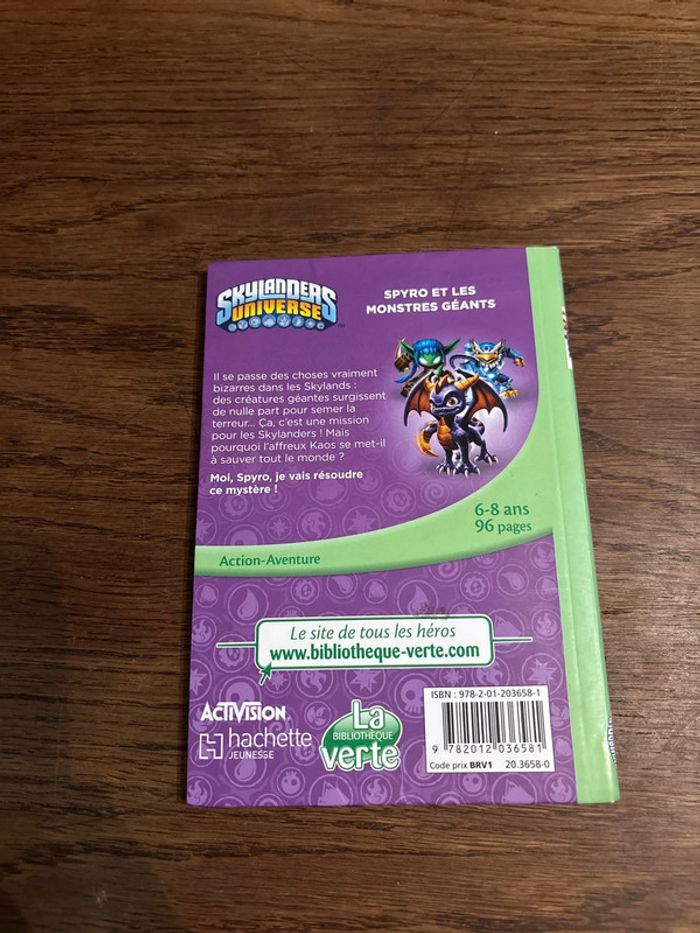 Livre la bibliothèque verte, Skylanders, univers Spiro et les monstres gérants - photo numéro 2