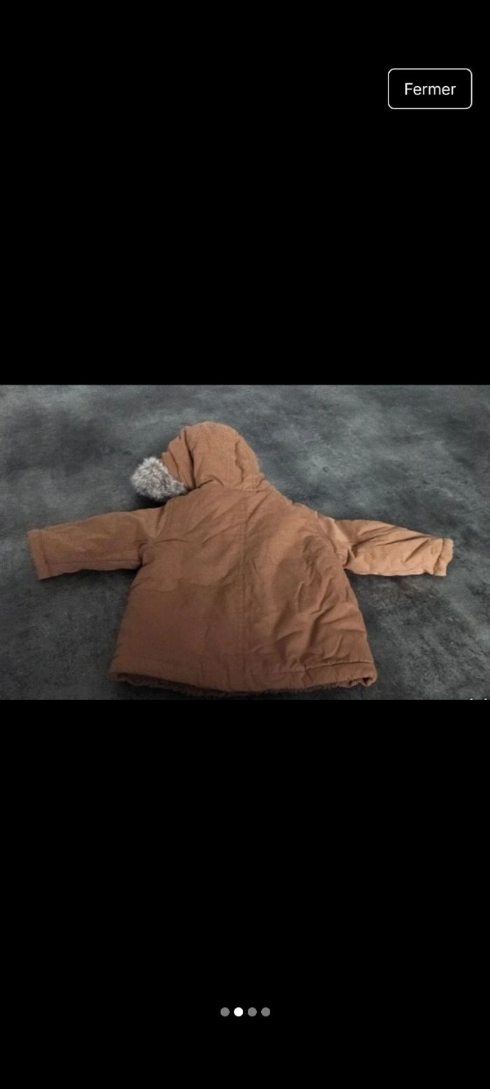 Manteau veste marron 6 mois très bon etat - photo numéro 4