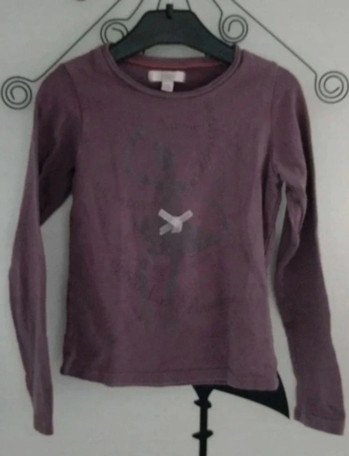 Tee-shirt manches longues violet Marese taille 6 ans