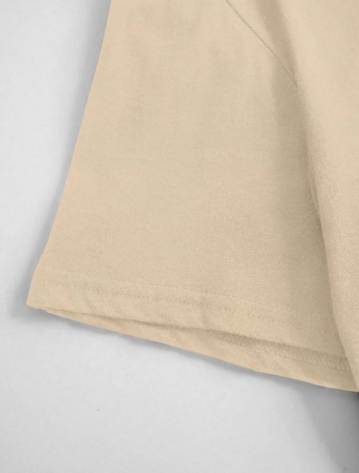 T-shirt beige imprimé tendance - photo numéro 3