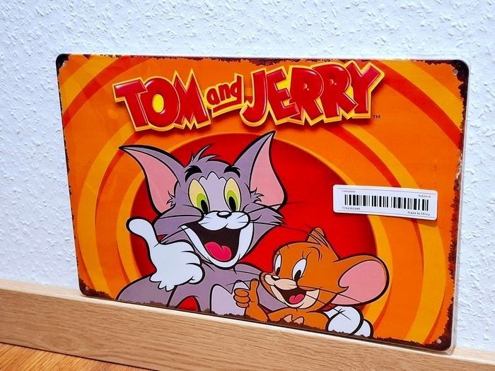 Tom & Jerry Looney Tunes – Plaque métallique murale 30x20 cm neuve - photo numéro 4