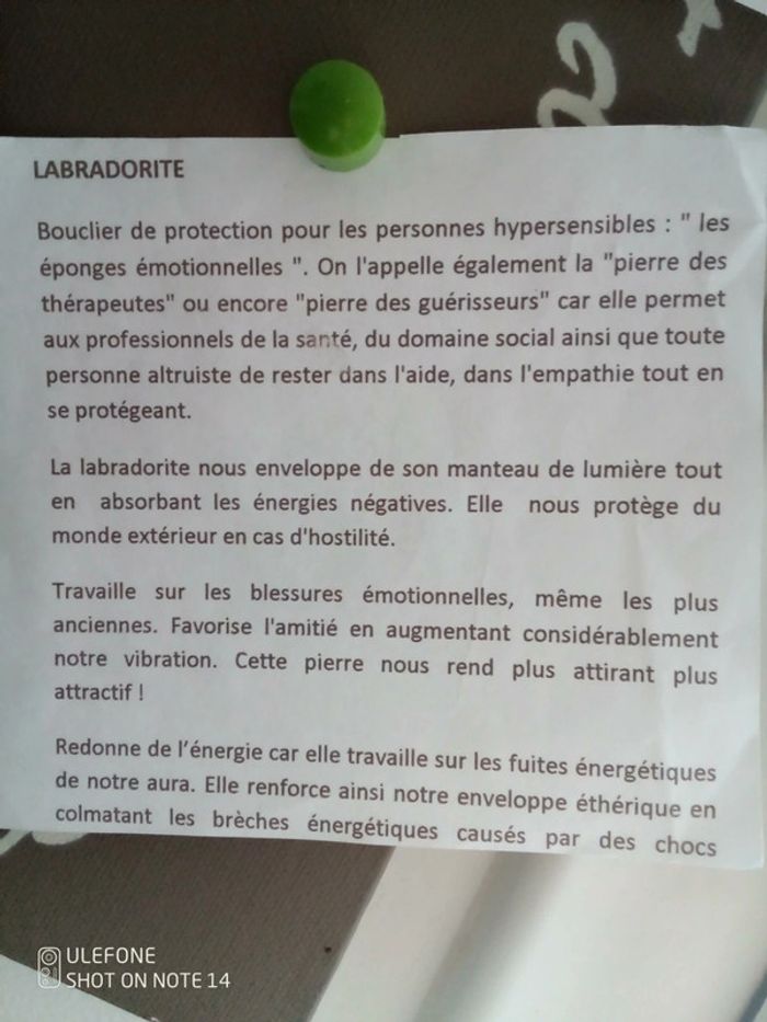 Collier papillon ailes en pierres de labradorite naturelle - photo numéro 3