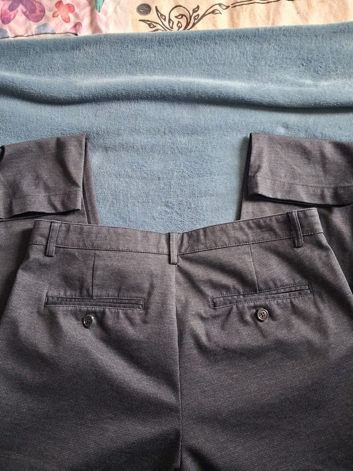 Pantalon homme bleu/gris