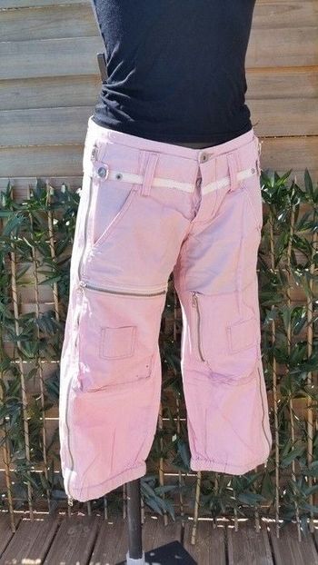 Pantacourt pantalon 3/4 rose Freeman T Porter