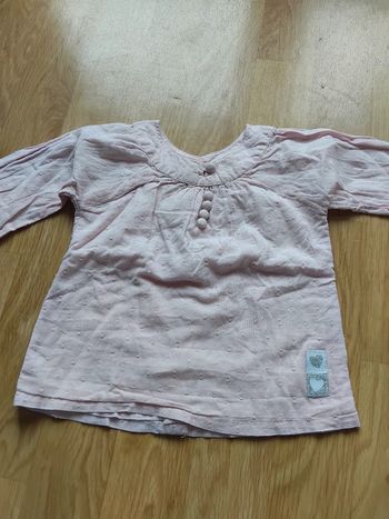 Chemise manches longues fille 18mois