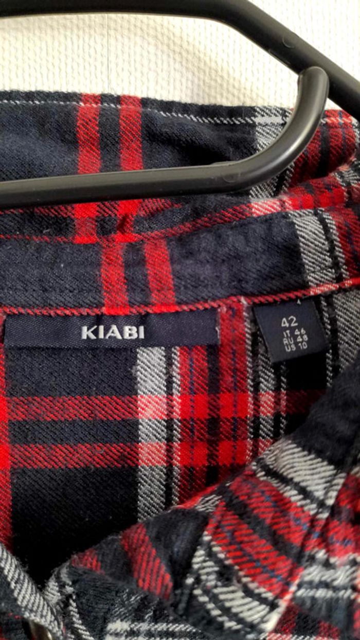 Robe chemise à carreaux manches longues Kiabi taille 42 - photo numéro 8