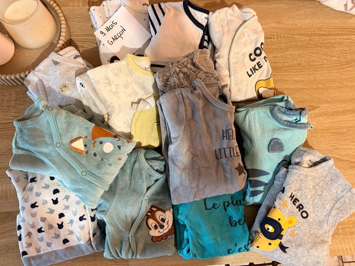Lot de 12 pyjamas bébé garçon 9 mois