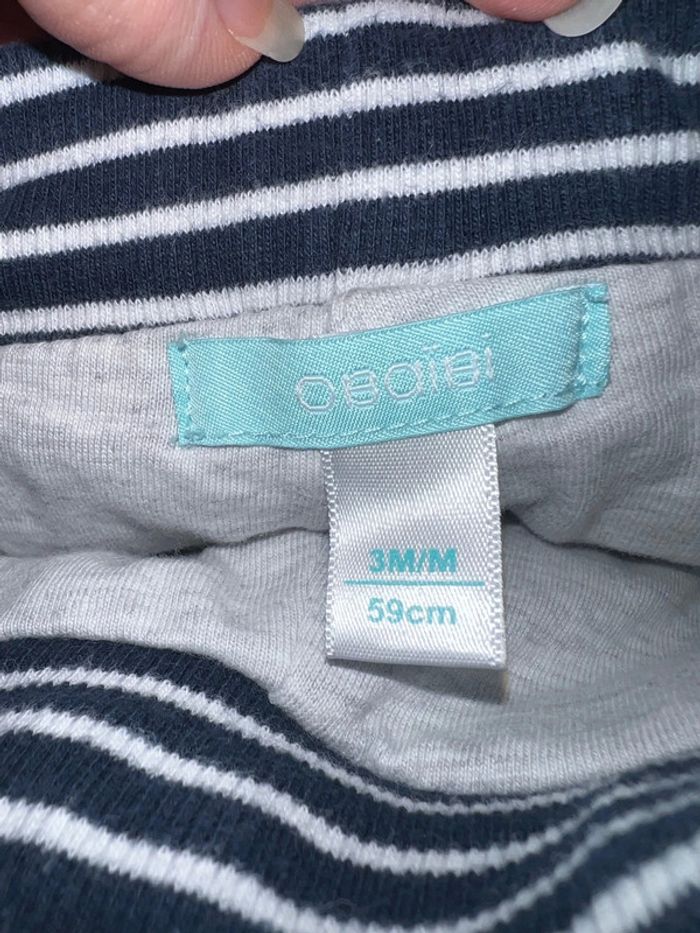 Pantalon bleu garçon 3 mois obaibi - photo numéro 3
