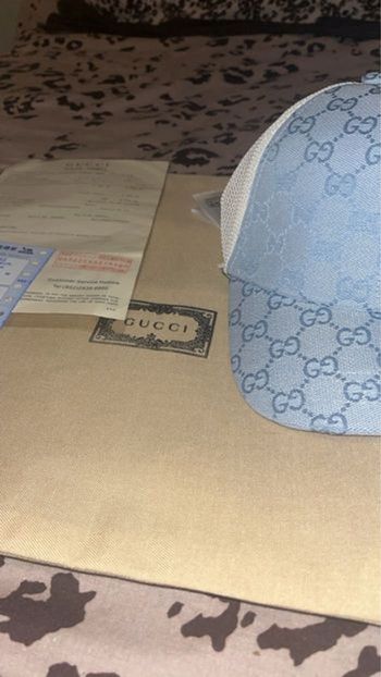 Casquette Gucci bleu ciel 