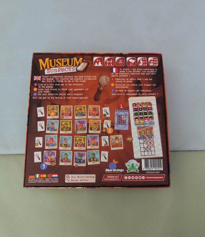 Jeu de société Museum suspects de la marque Blue Orange Games - photo numéro 2
