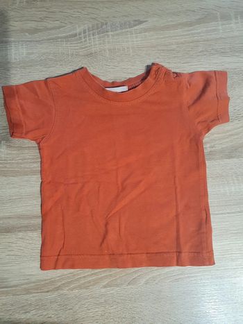 T-shirt uni orange 18 mois