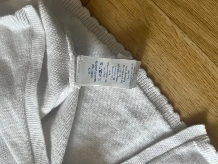 Gilet Obaïbi bébé fille – 18 mois – Blanc – 100% coton – Très bon état - photo numéro 4