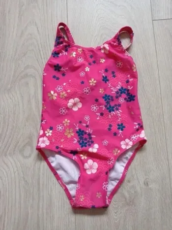 Maillot de bain 1 pièce bébé fille imprimé fleurs Decathlon 24 mois