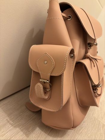 Sac à dos en cuir rose Grafea neuf