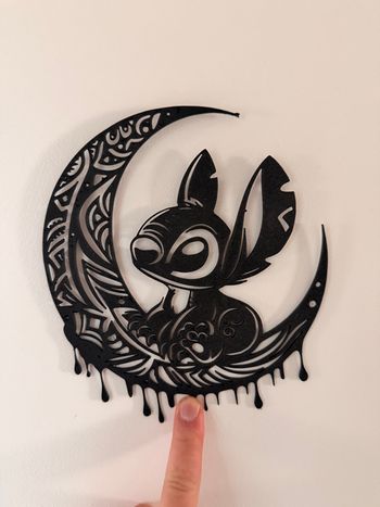 Stitch Lune taille 20cm décoration mural 