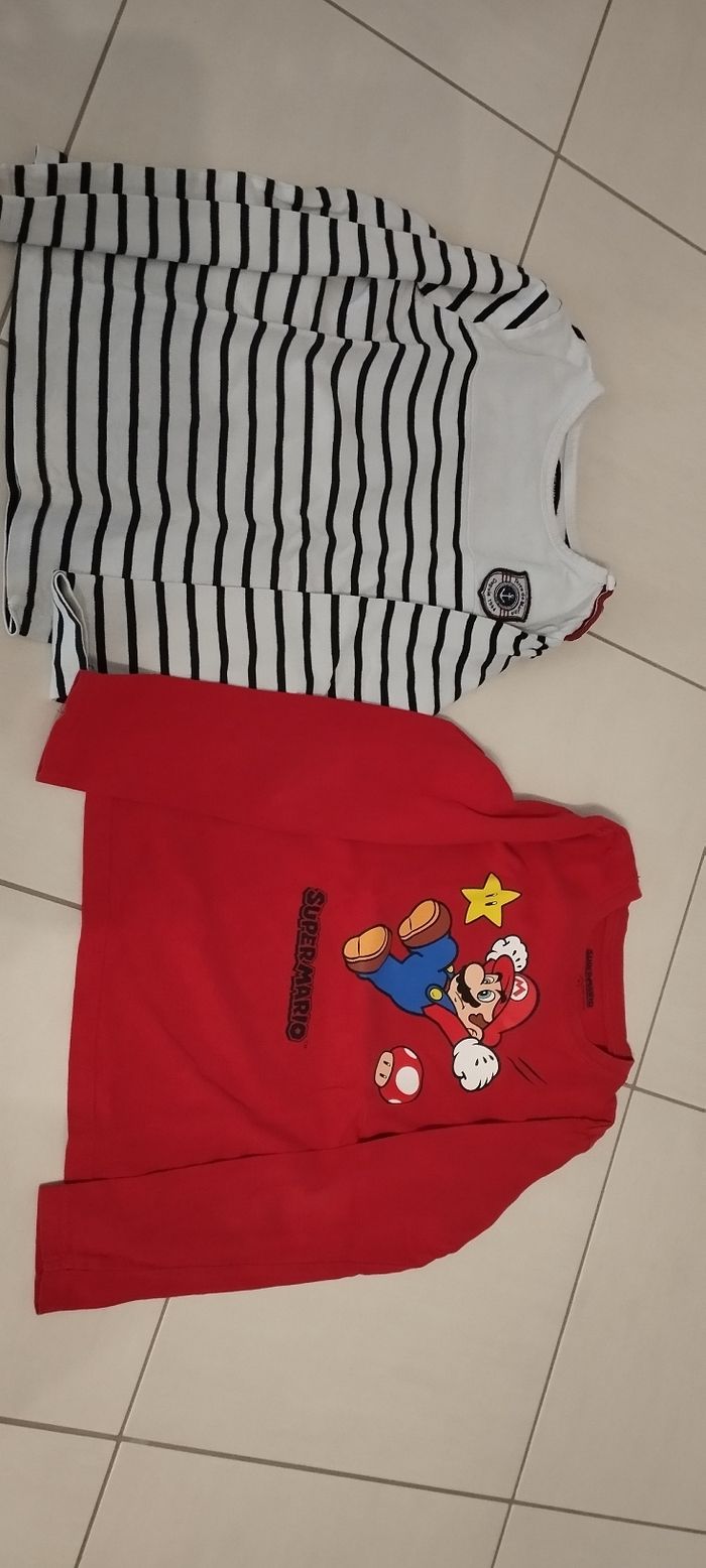 Lot deux t-shirts manches longues