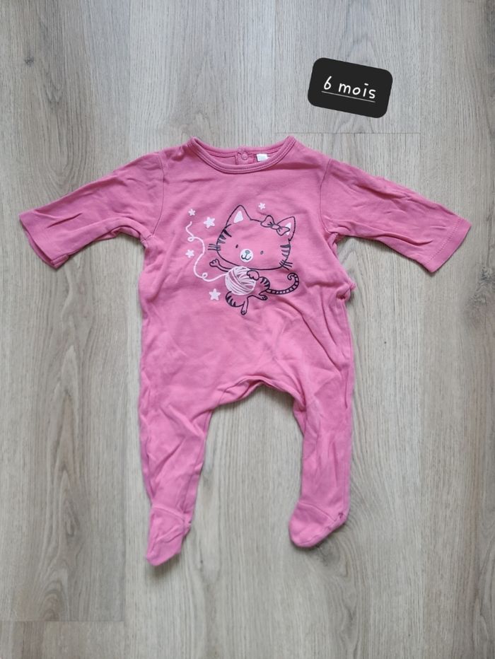 Lot de 2 grenouillère 6 mois fille été - photo numéro 2