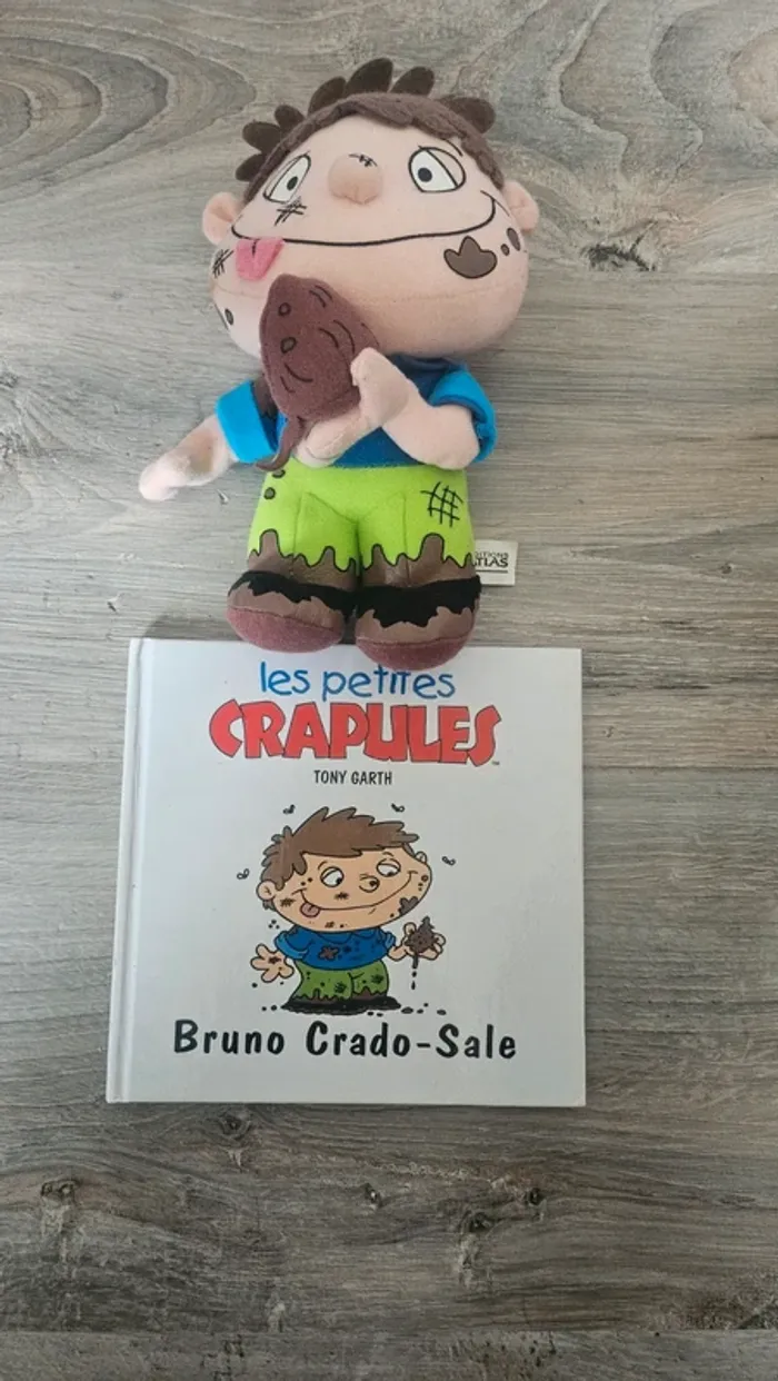 Livre bruno crado sale les petites crapules + peluche