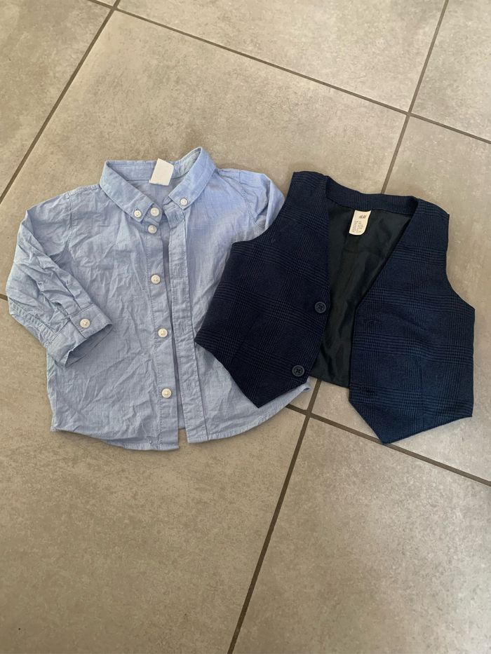 Lot ensemble chemise et veste 9 mois