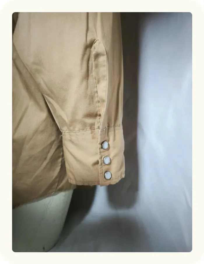 Chemise manches longues col mao motifs oiseaux Homme Taille 40 L - photo numéro 5