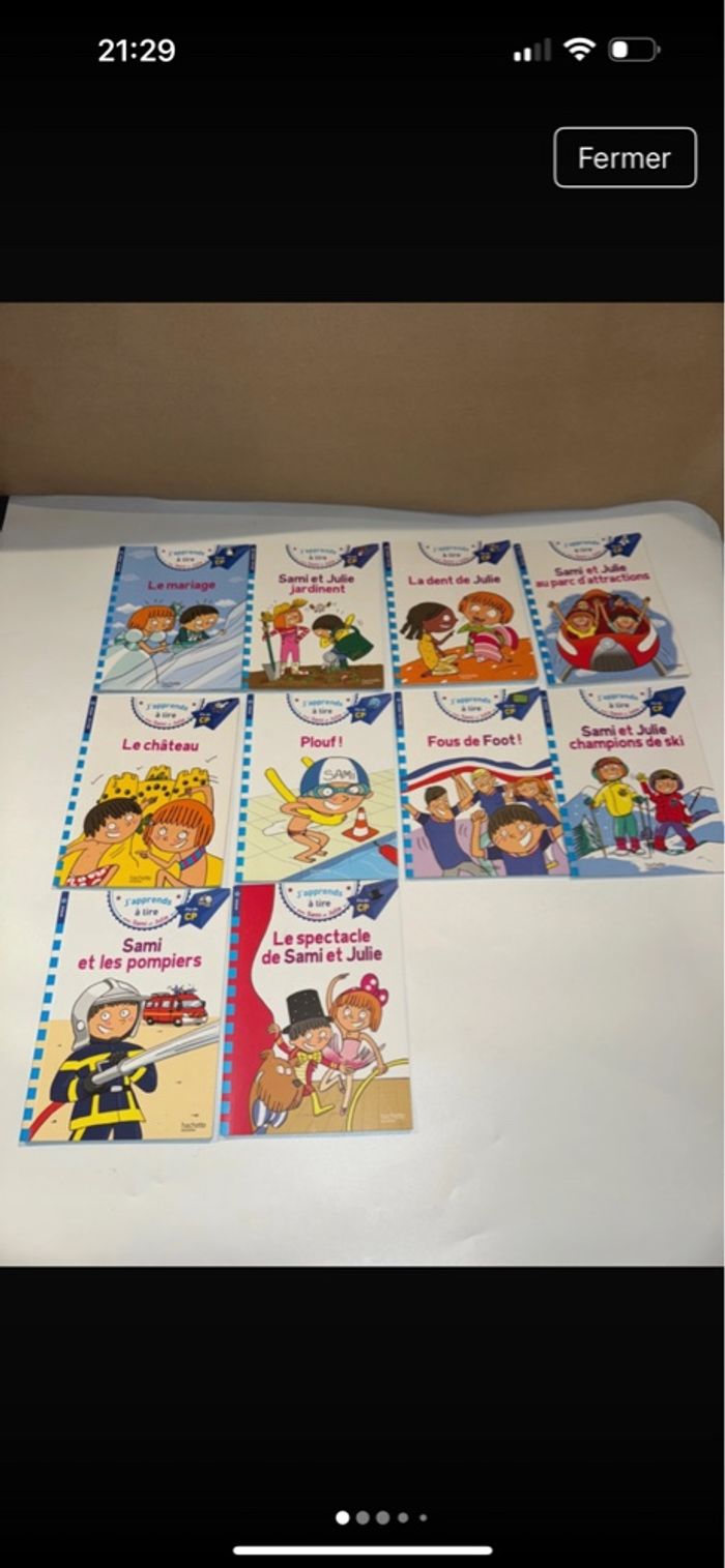 10 livres Sami et julie fin de CP