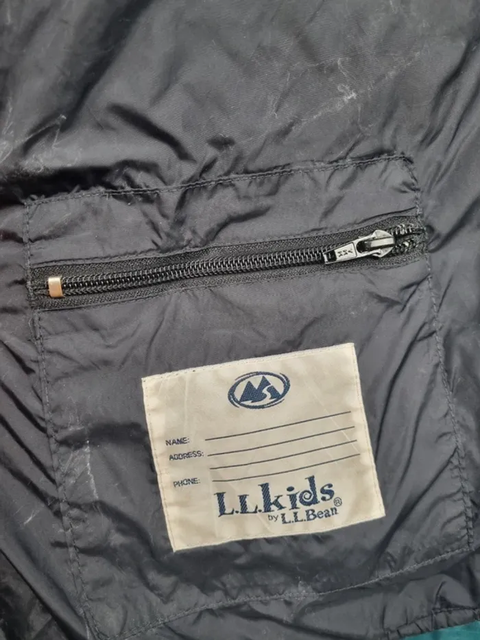 Doudoune à capuche L.L. Bean verte et noire – Taille XL (mesures en photos) - photo numéro 9